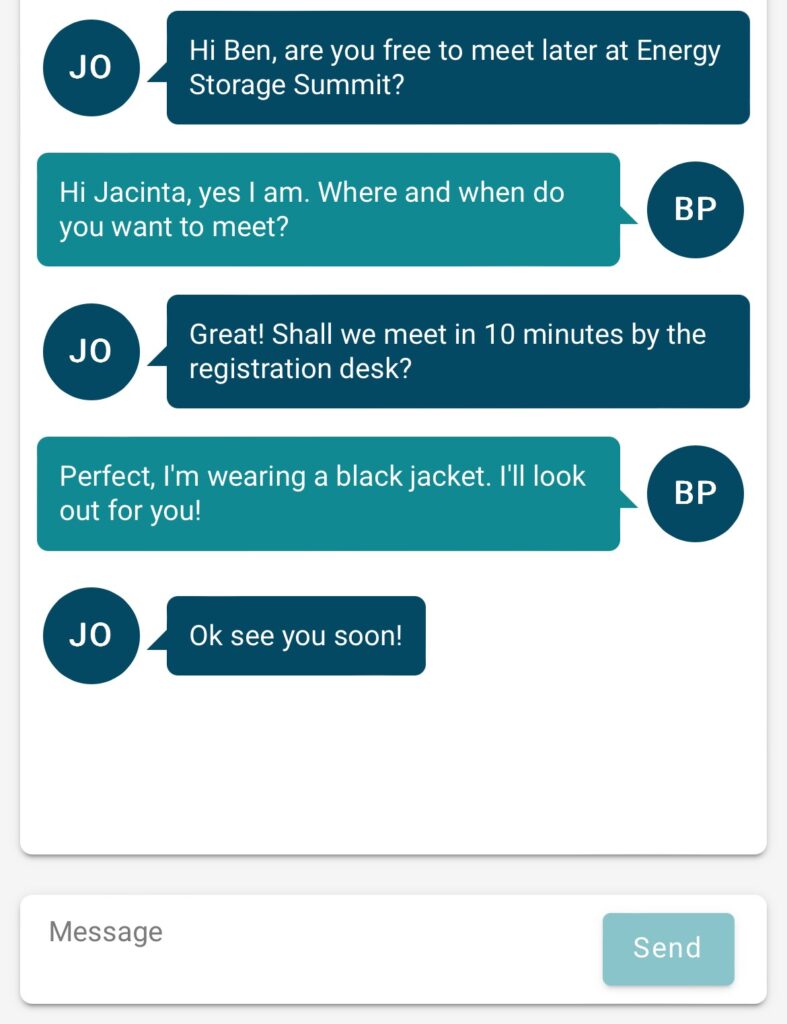 App message direct message app screen